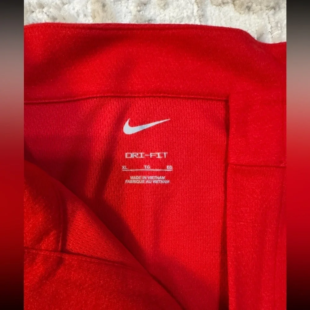 Nike Red Long Sleeve Pullover 1/4 zip